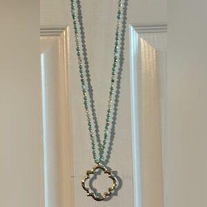 Gold and Sage Green Necklace